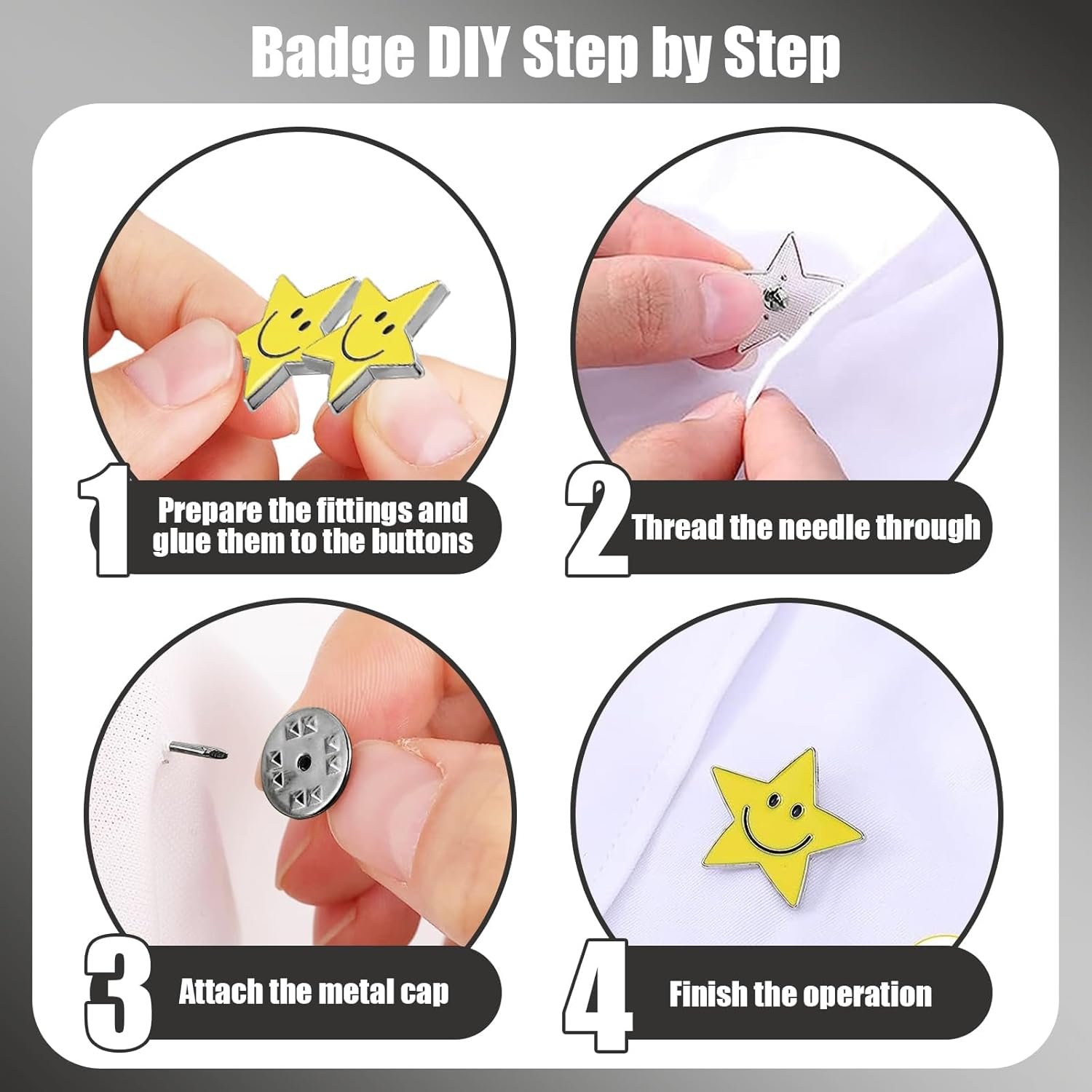 Pin Backs, 50 Pcs Metal Pin Backings, Backs Locking Pin Keepers Clasp Metal Pin Backs for Jewlery, Crafts, Lapel Pins (Black) image number 1