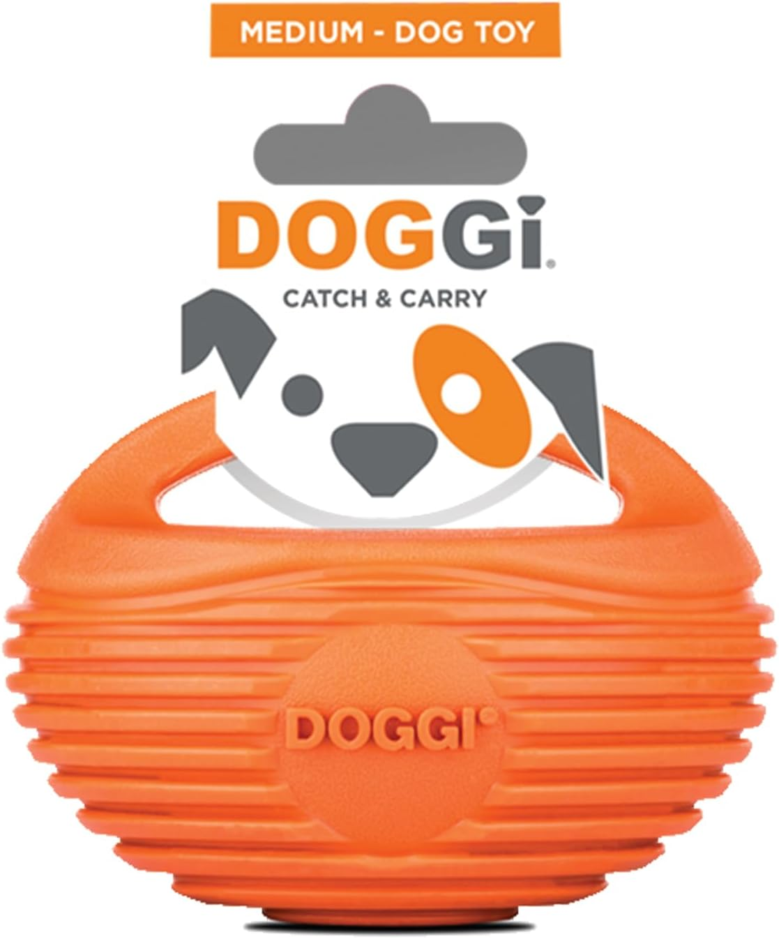 DOGGI Rugby Ball Tough Dog Toy, Medium - TPR Material for Tough Chewers, Interactive Toy for Fetch Games, Aids Dental Health, Strengthens Teeth, 100% Recyclable image number 6
