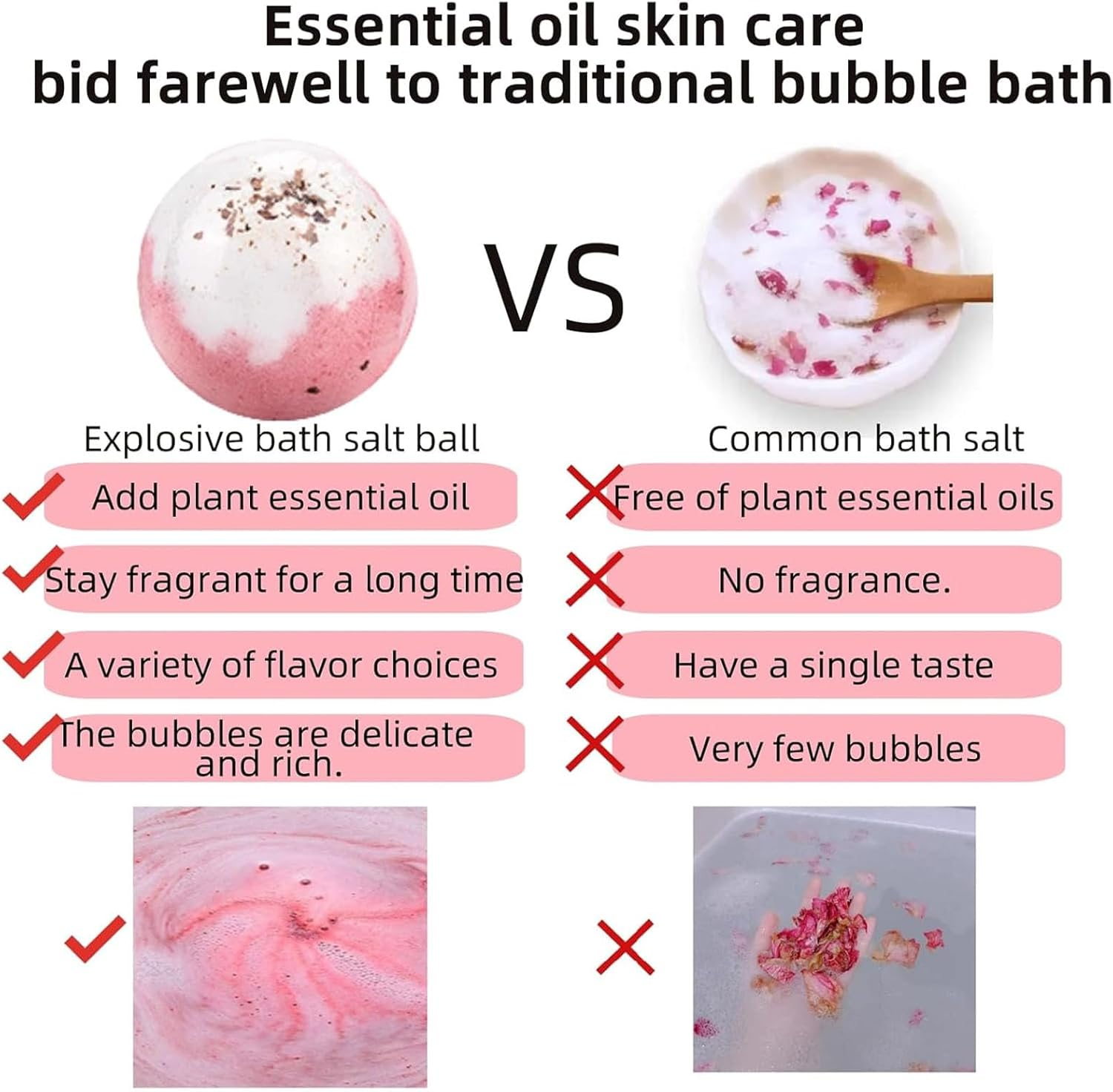 Oolong Bath Bombs Gift Set, 12 Pack Dried Flower Bath Ball Bath Bombs Setwith Natural Essential Oil, Rich Fizz, Bubbles, Handmade Bath Bombs for Moisturizing Dry Skin, Christmas Birthday Gifts Idea for Women, Mother, Kids, Christmas image number 4