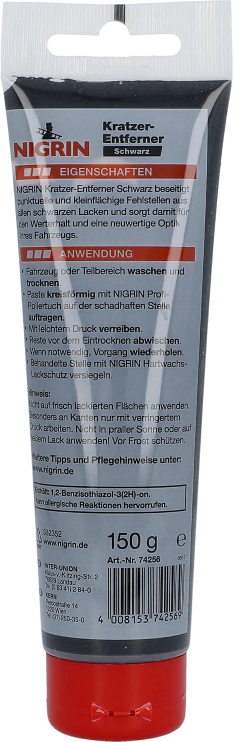 Nigrin Black Scratch Doctor for Car Automotive Scratch Remover Paint Repair/Restorer 150G/5.3Oz