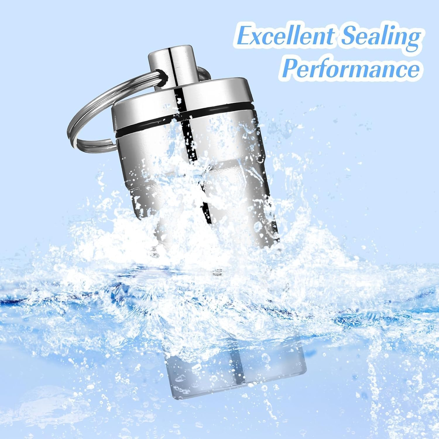 2 Pcs Loops Ear Plug Case, Portable Metal Earplug Case Keychain, Travel Ear Plug Holder, Waterproof Loops Earbuds Storage Container for Outdoor Jewelry Pill Organizer (Black, Silver, One Size) image number 3