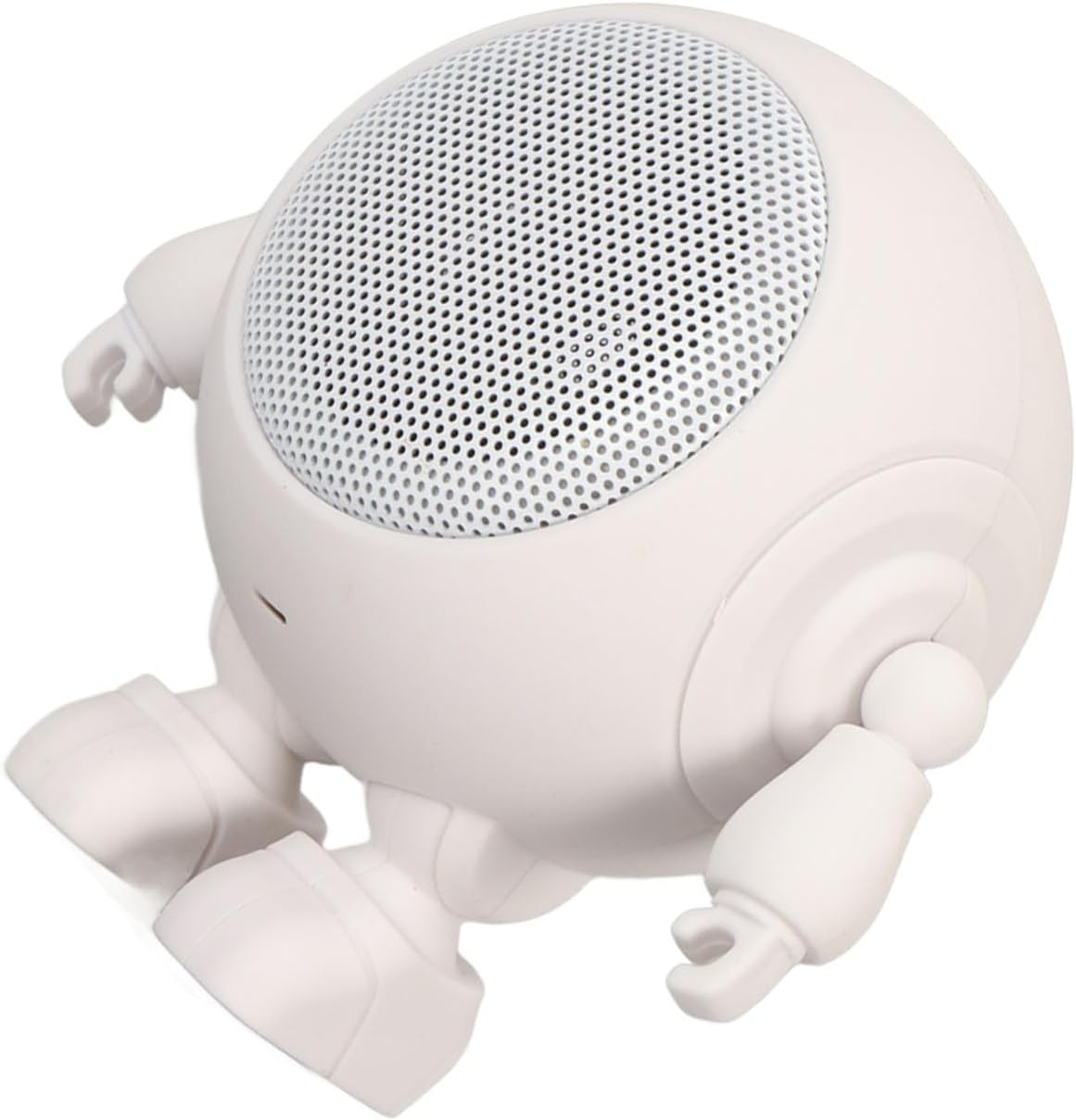 Robot Speaker, 1000Mah Clear Bass USB C Compact Speaker BT 5.0 Built in Mic for Home (White) image number 1