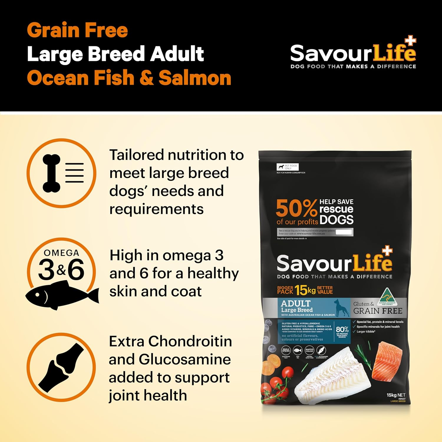 Savourlife Dog Dry Food, 15 Kilograms image number 6