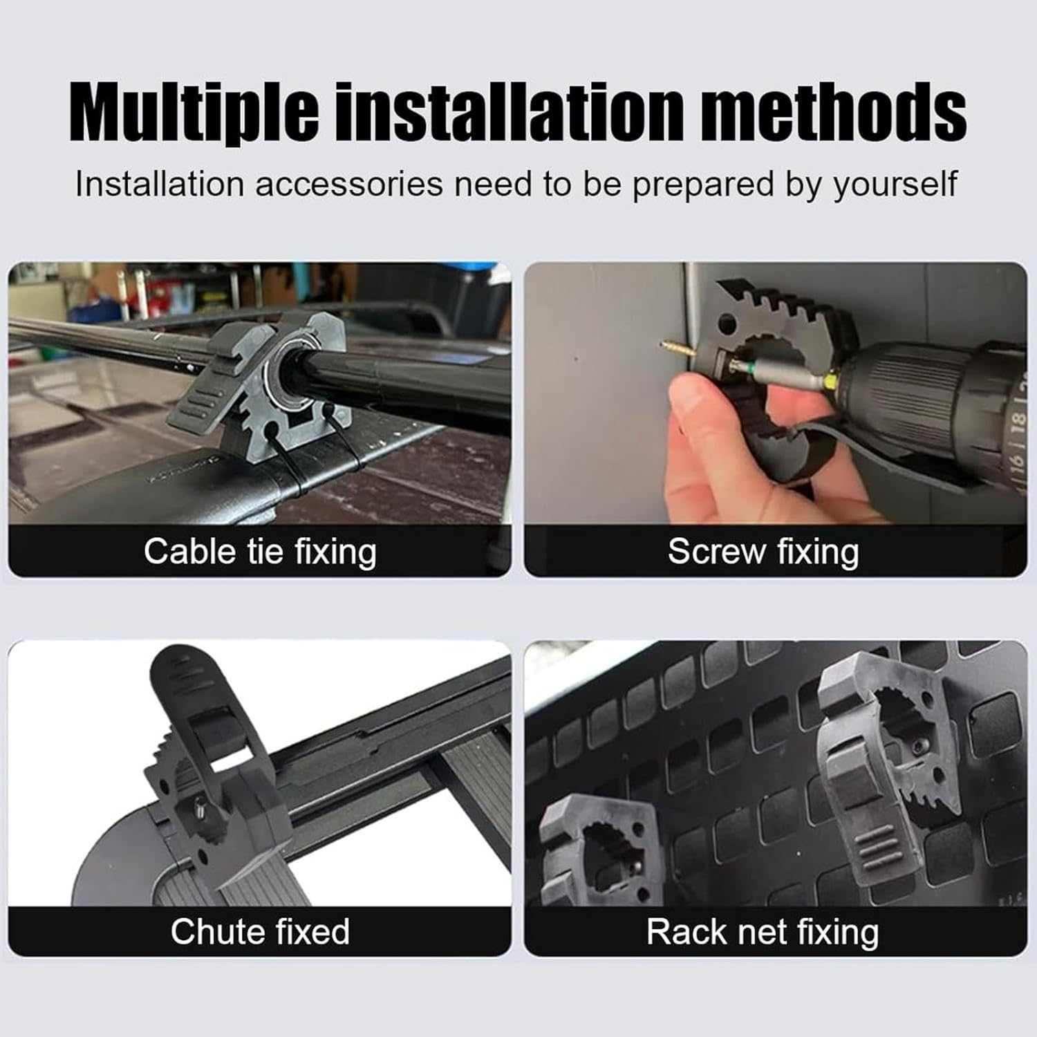 Generic 2X Quick Release Axe Holder Clamp Mount Kit - ATV UTV Clamp Mount for 1.2 to 1.6 Inches Diameter Tool Handles image number 4