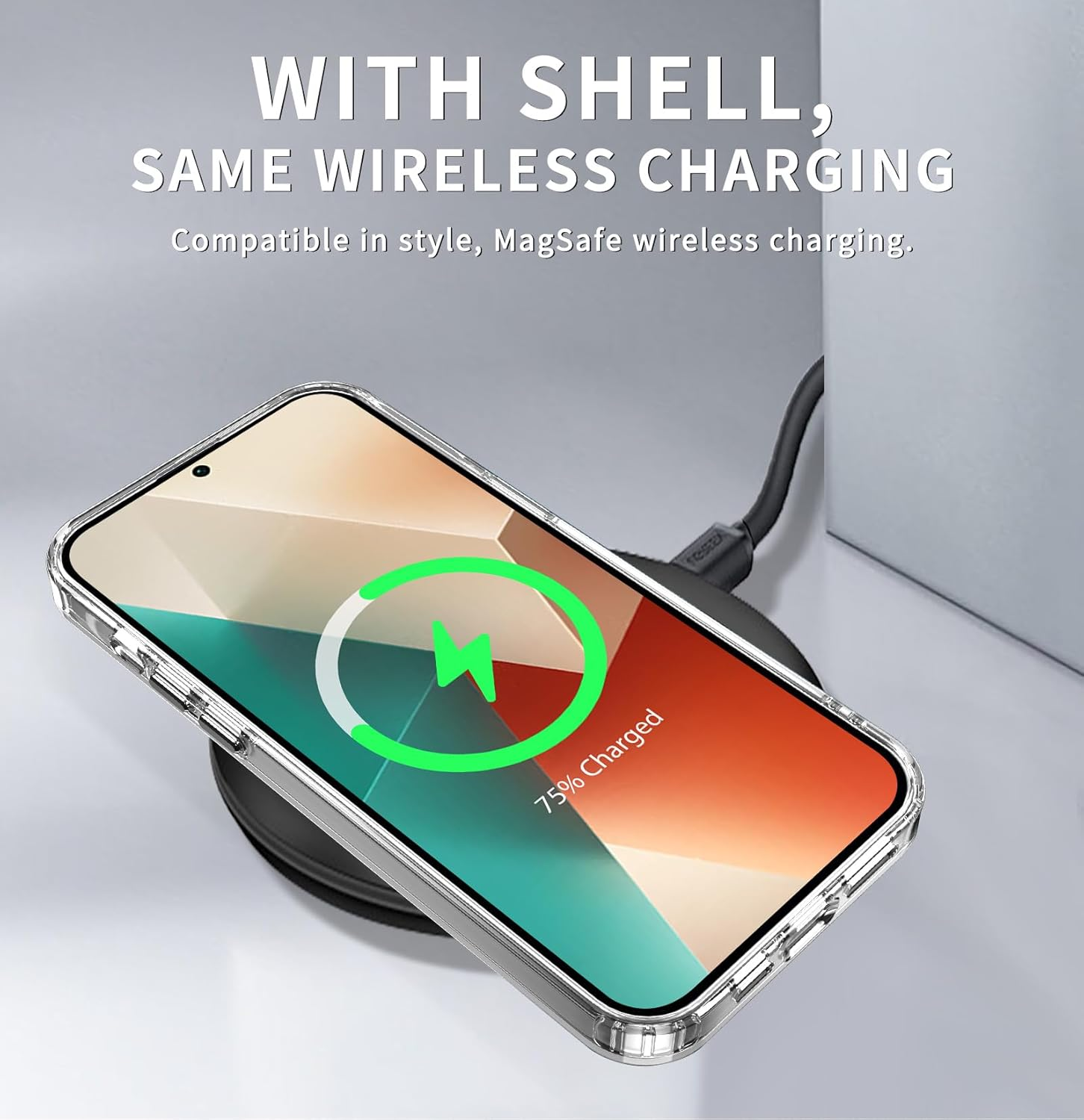 GOKEN Case for Motorola Moto G86 Power, Transparent Mobile Phone Case with Soft TPU Silicone Edge and Hard Back, Shockproof Protective Silicone Case Cover - Purple Edge - Transparent image number 6