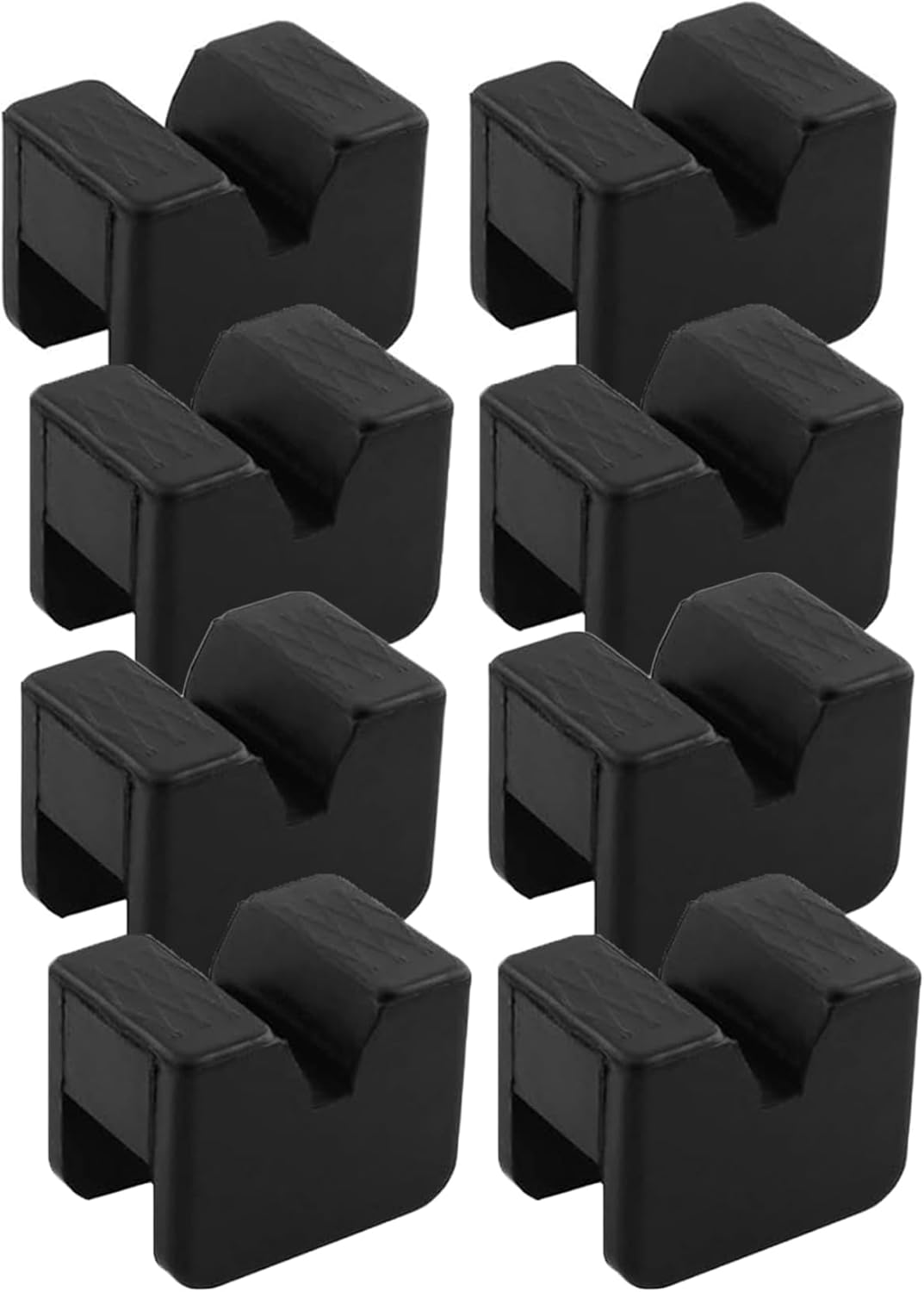 Universal Car Lift Jack Stand Pads &ndash; Heavy Duty Rubber Pads for Jack Stand Support, Floor Jack, Anti-Slip Rail Slotted Pads &ndash; Compatible with Sedan, SUV, Trucks & More &ndash; Durable Repair Tools (8 PCS) image number 1