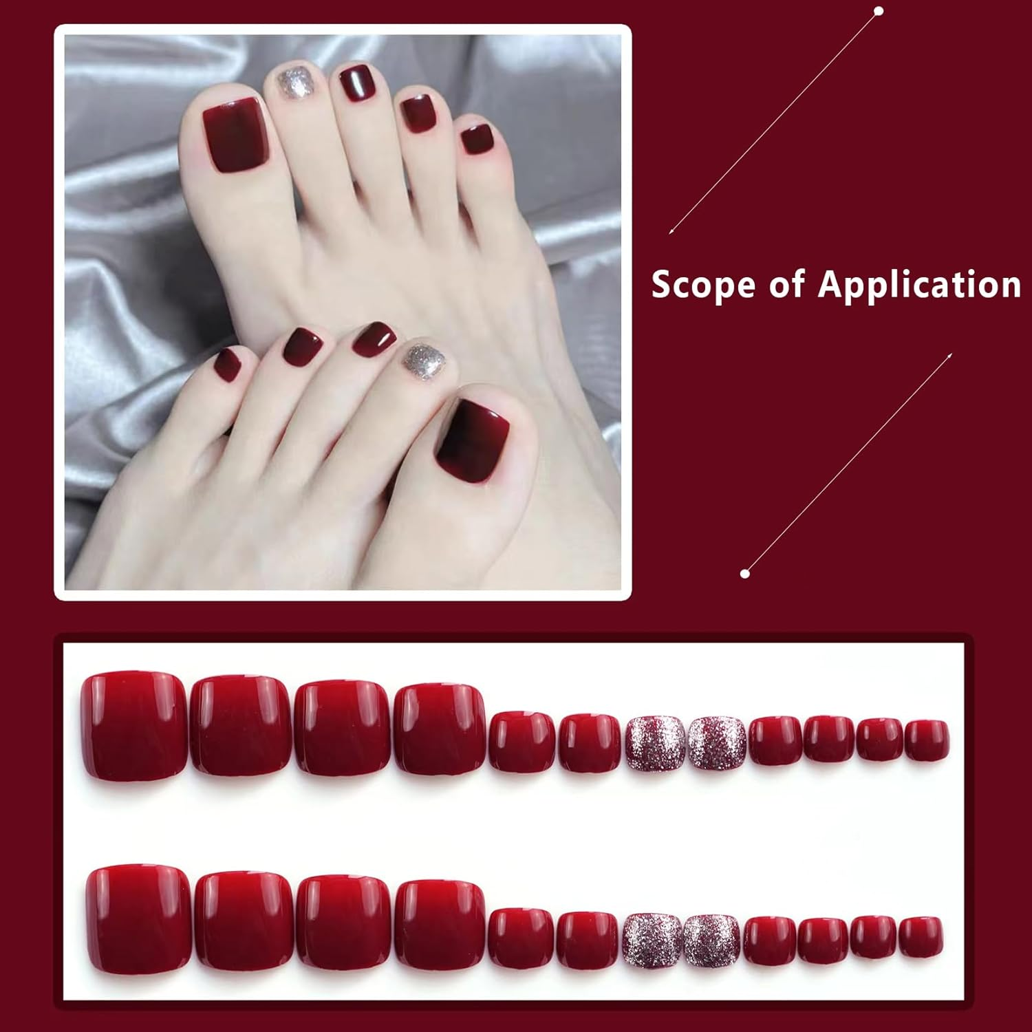 Yeefairy Realistic Silicone Fake Half Foot Female Nursing Mannequin Foot with 524 Pcs Nails, Practice Model Acrylic Nails Art Training Toes Soft Prosthetic Manicure Tool Tattoo (Pair, Bronze)