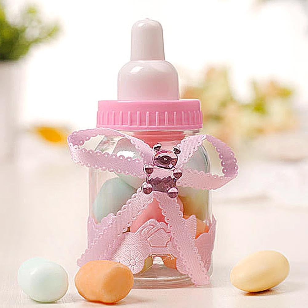 Candy Chocolate Bottle Baby 2 Colors 50Pcs Sweet Candy Box Shower Party Gift Decoration for Kids Birthday (Lizealuckytk9Ftz-01) image number 2