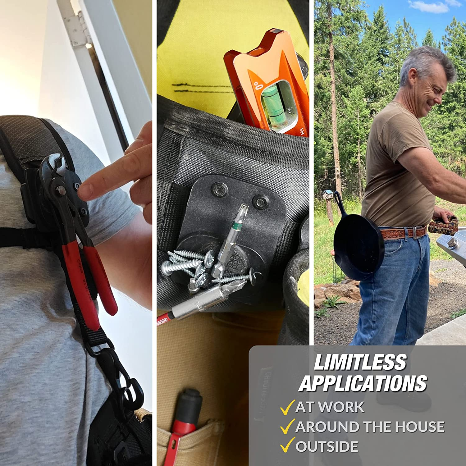 Magmaster | Magnetic Tool Holder - Strong Clip-On Belt Magnet Holster for Screws, Nails, Hammer, Sockets, Pliers, Screw Driver, Trowel, Drill Bit, Wrench, or Any Magnetic Tools and Hardware image number 6