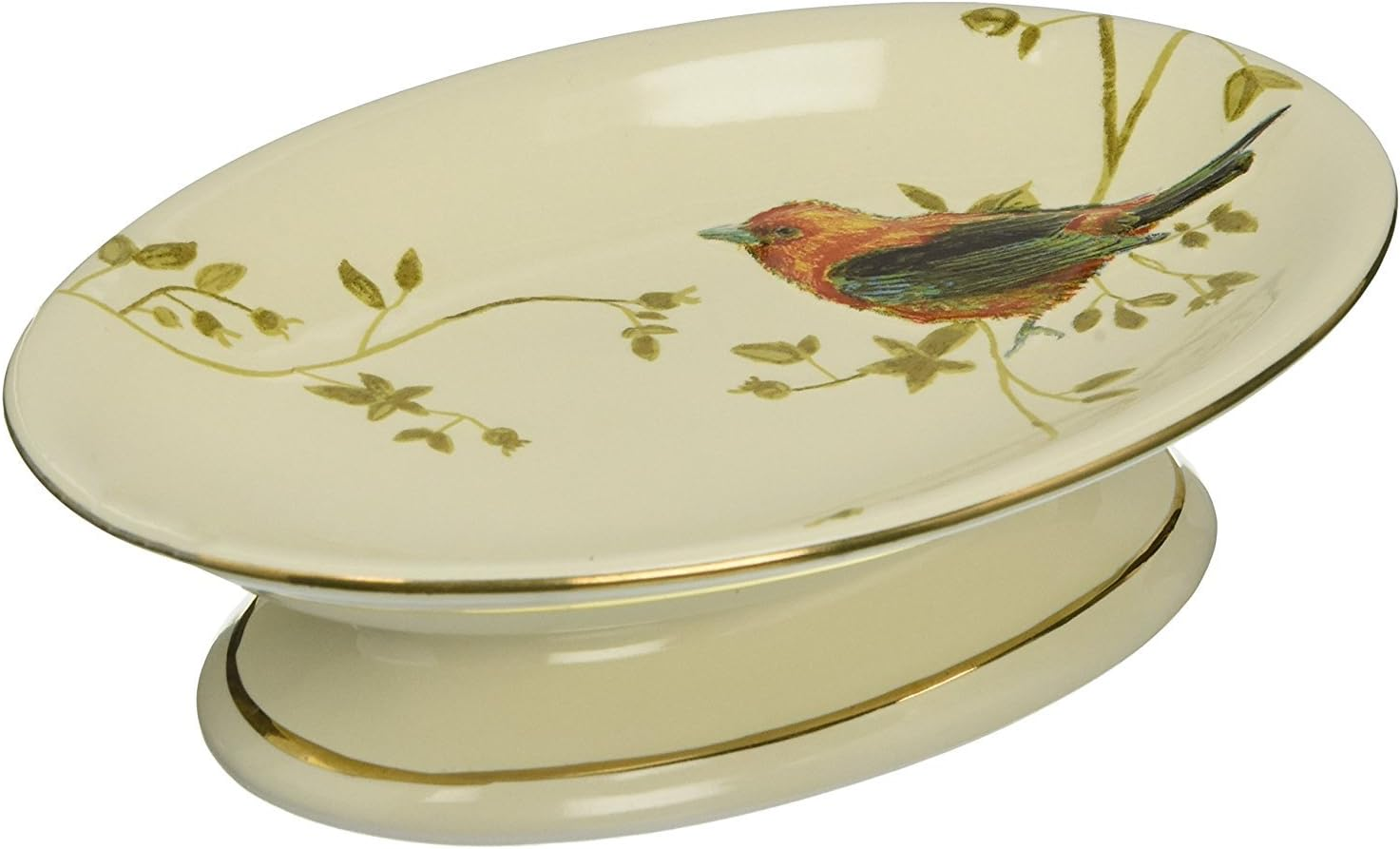 Avanti Linens - Tumbler, Durable Countertop Organizer, Nature Inspired Bathroom Accessories (Gilded Birds Collection) image number 1