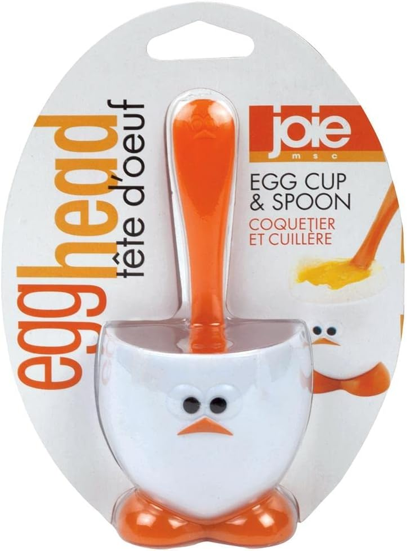 Joie Egg Head Cup and Spoon Set, One Size, White, 1 Piece