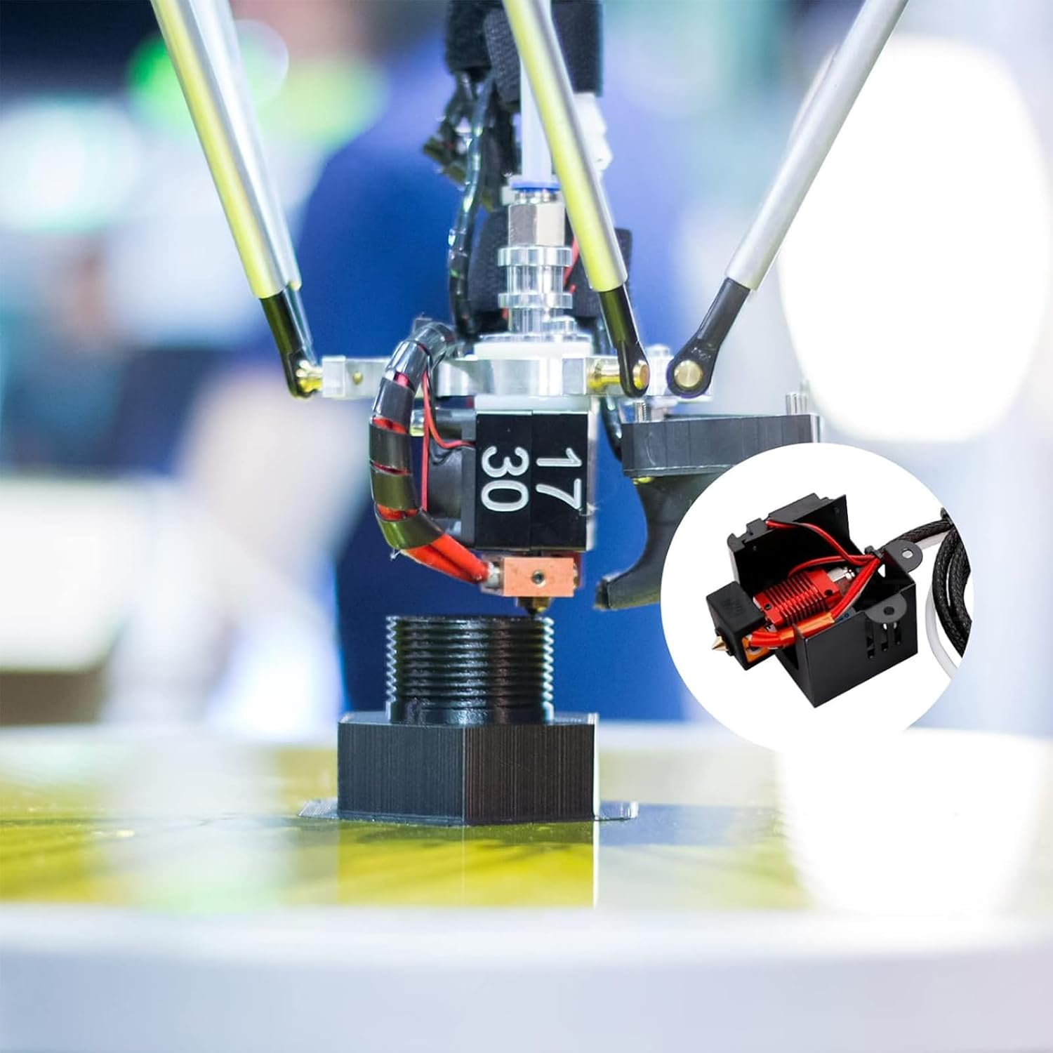 Hunken 6-Pack 3D Printer Heated Block Silicone Covers, Hotend Silicone Socks, Protective Covers, 3D Printers-Heat-Resistant Accessories Compatible with Ender 3 V3 SE, Ender 5 S1, Ender 7