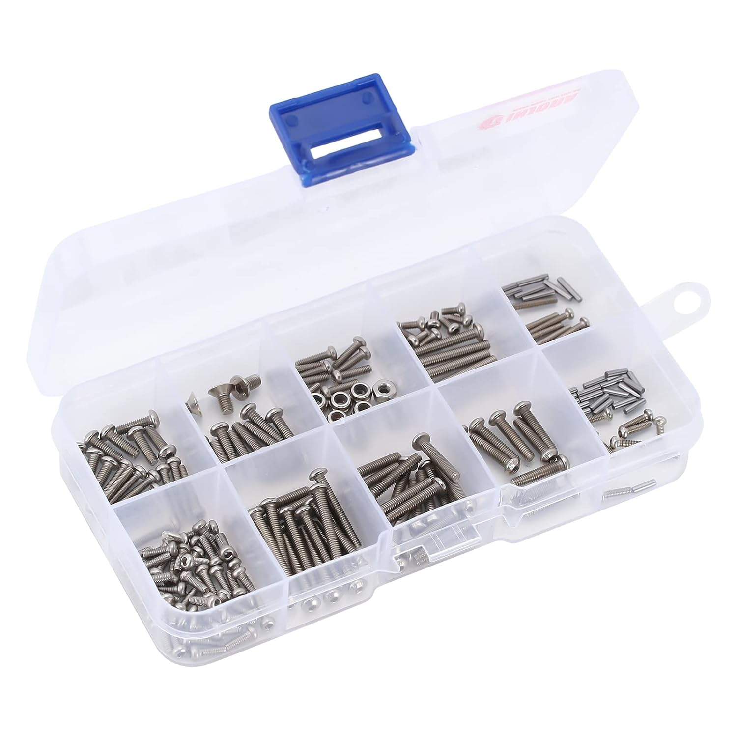 INJORA Screws Pins Nuts M1.6 M2 M2.5 Grade 12.9 Stainless Steel Hex Screws Hardware Kit for TRX4M 1/18 RC Crawler Car image number 2