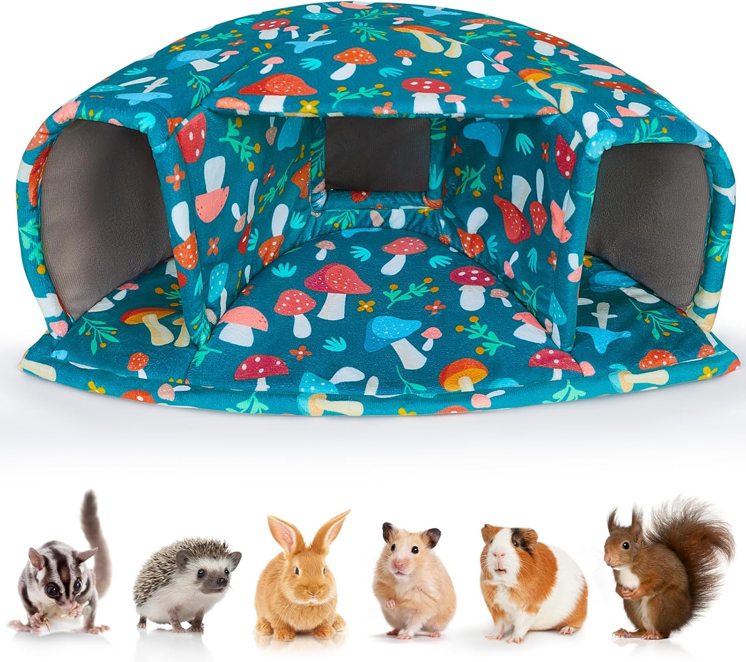 Guinea Pig Bed Small Animal Hideout House Warm Guinea Pig Tunnel Washable for Small Pet Hamster,Chinchilla,Bunny