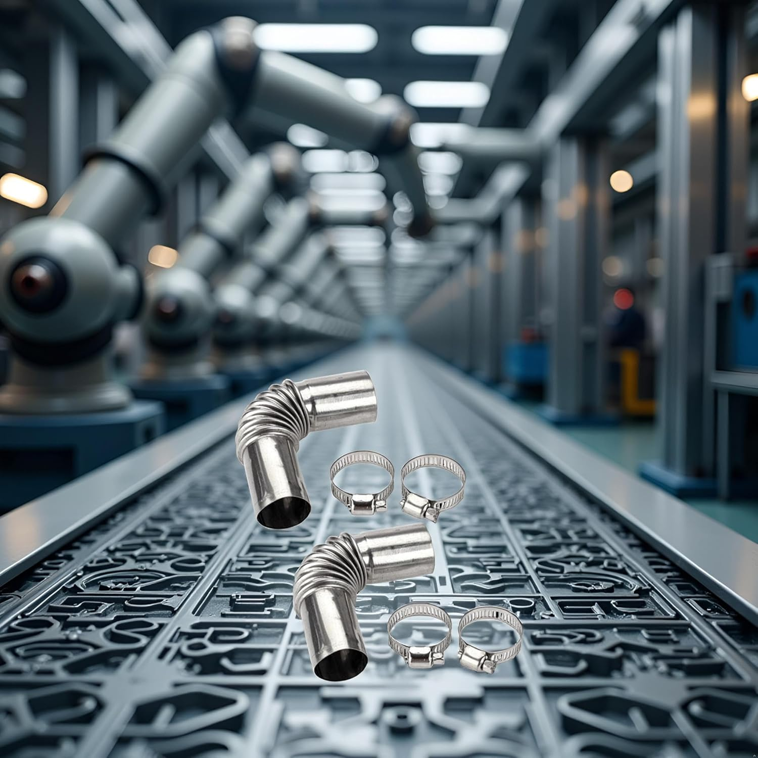 2Pcs Silver Stainless Steel Air Diesel Parking Heater Exhaust Pipe Tube Elbow Connector for Webasto Eberspacher Diesel Boat Heater 13Cm Exhaust Pipes and Tips Emissions Replacement Parts(24Mm)