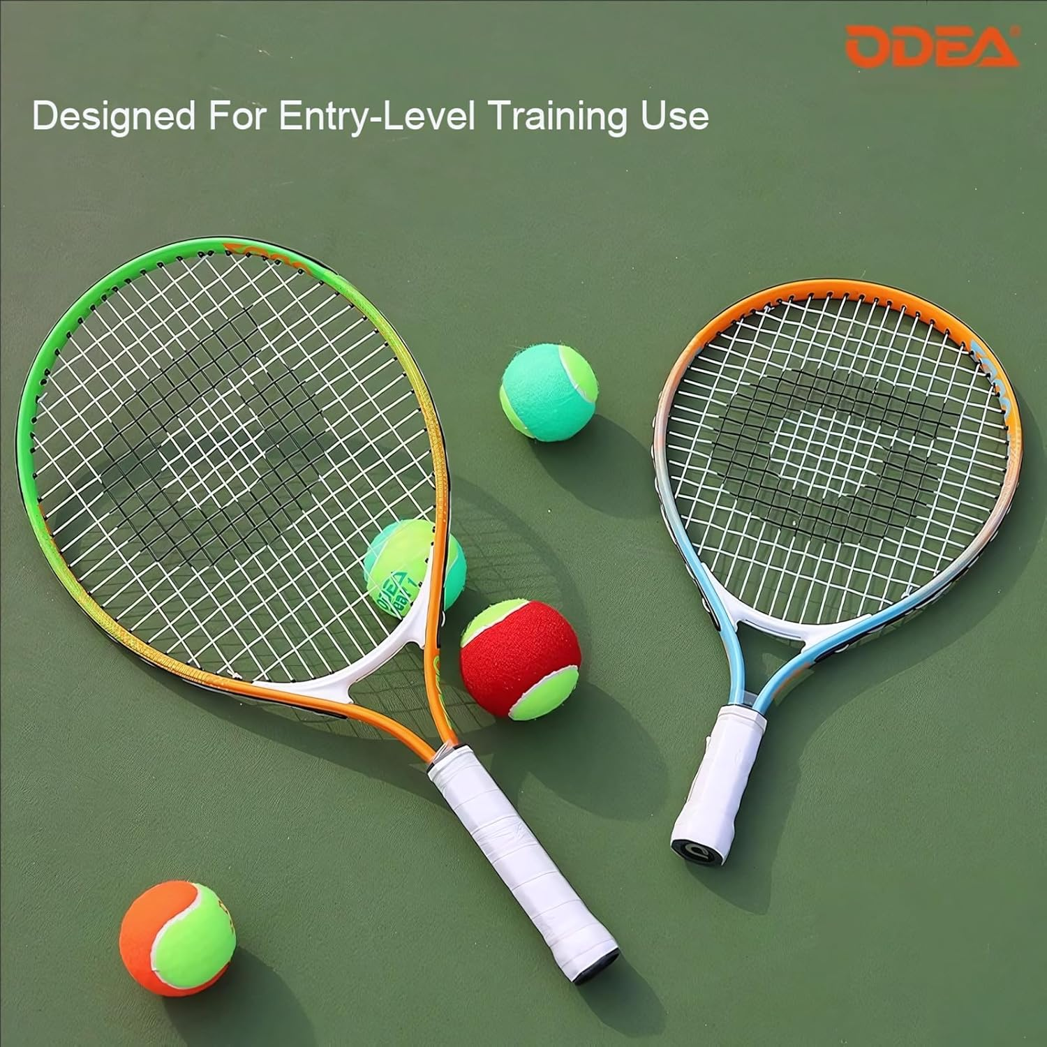 Odea Stage 3 Apple 3 Low Compression Tennis Balls - Slower Speed, Reduced Bounce, Ideal for Beginner image number 2