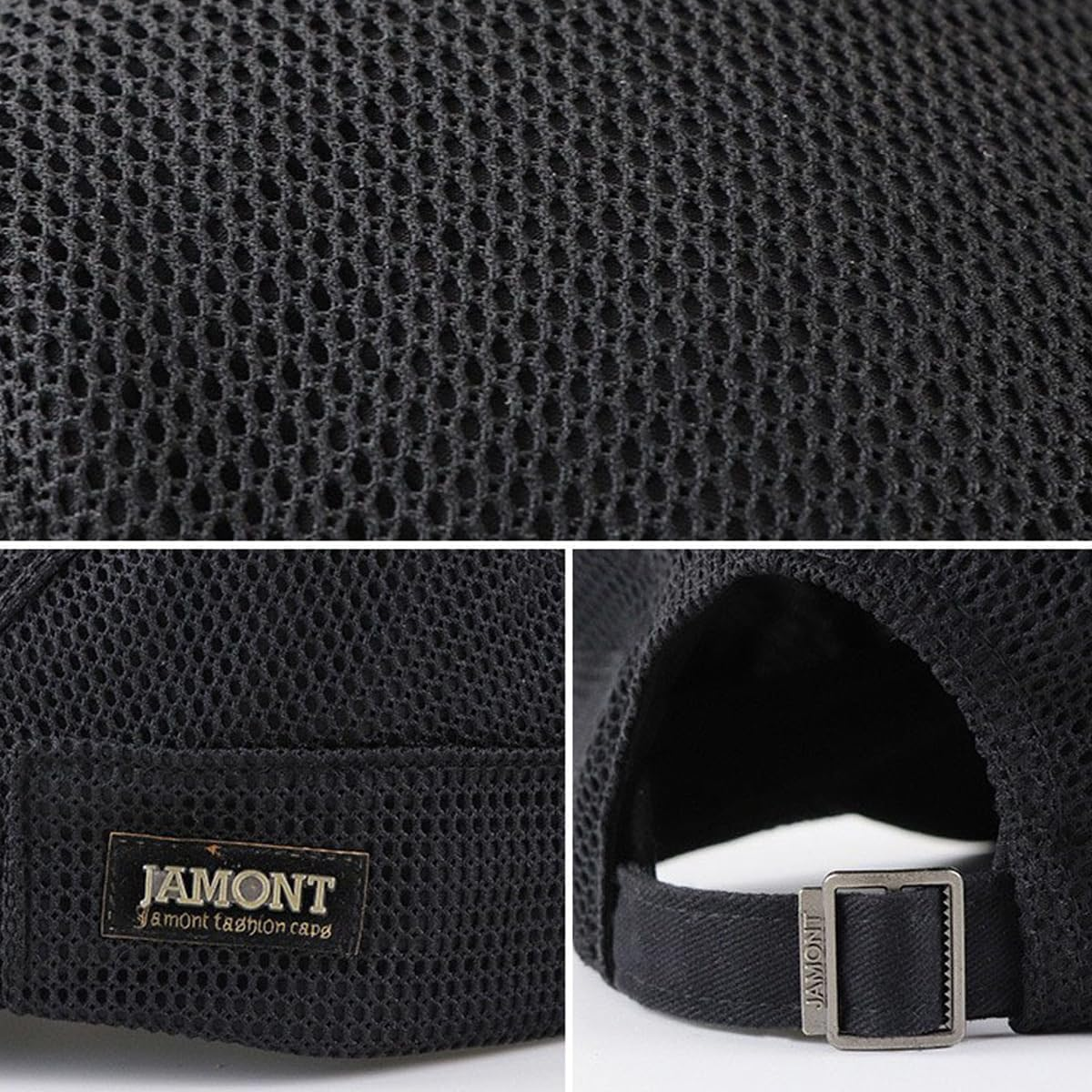 AIMALL Men&rsquo;S Mesh Beret Flat Cap &ndash; Lightweight Breathable Sunshade Summer Hat for Women & Men, Adjustable 22.04&ndash;22.83In Head Size, UV Protection Outdoor Cap image number 4