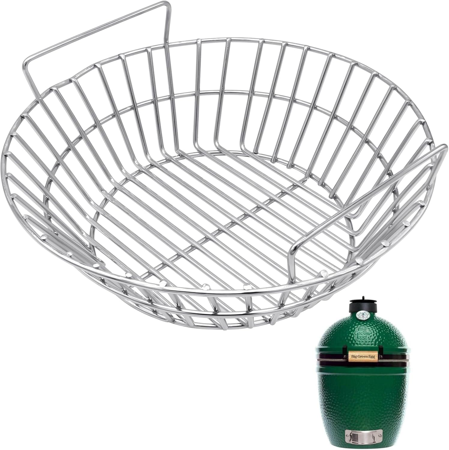 14 Inch Stainless Steel Charcoal Grill Ash Basket for Large BGE Kamado Joe Classic and Other Similar Grills image number 4