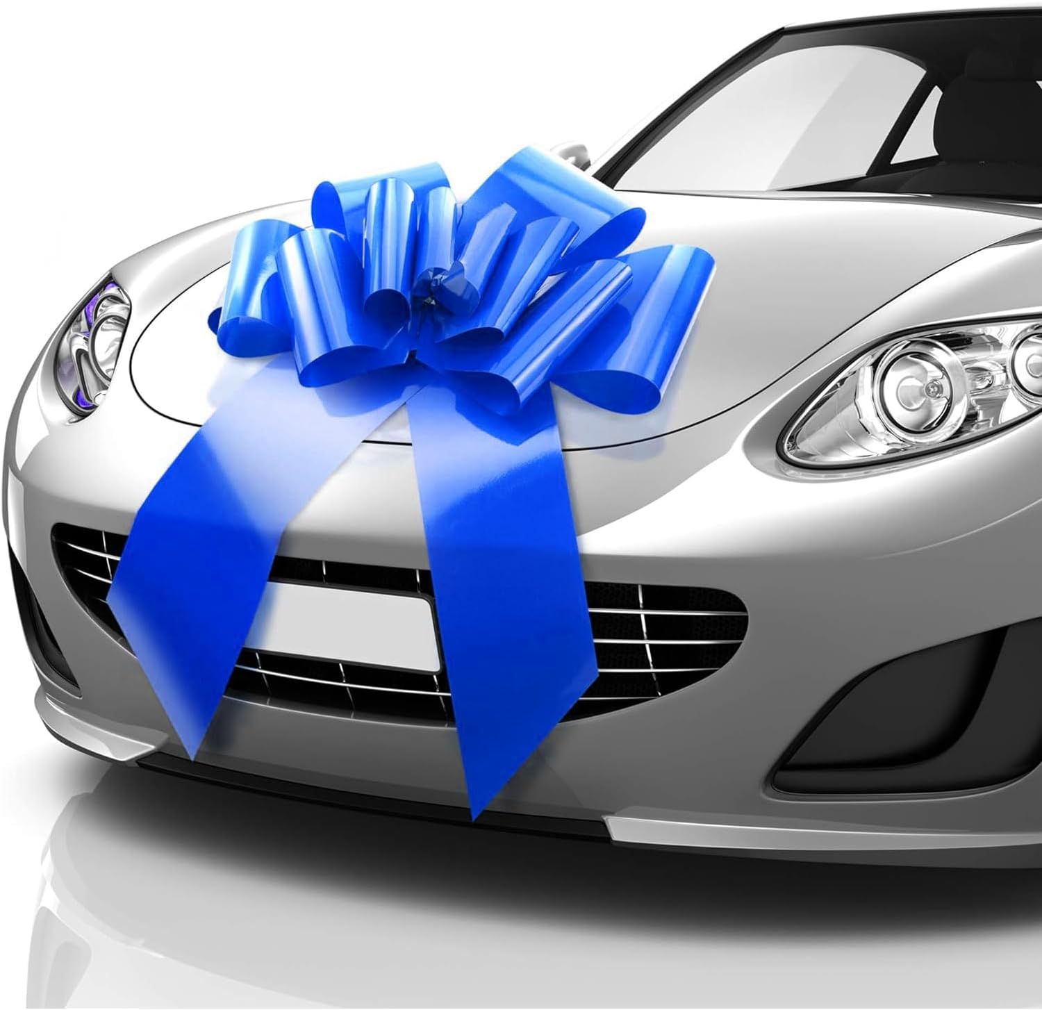 Big Car Bow 30 Inch, Giant Huge Birthday Red Gift Bow for Car, with 2 Suction Cups Christmas Tree Topper Decor (Rose Pink)