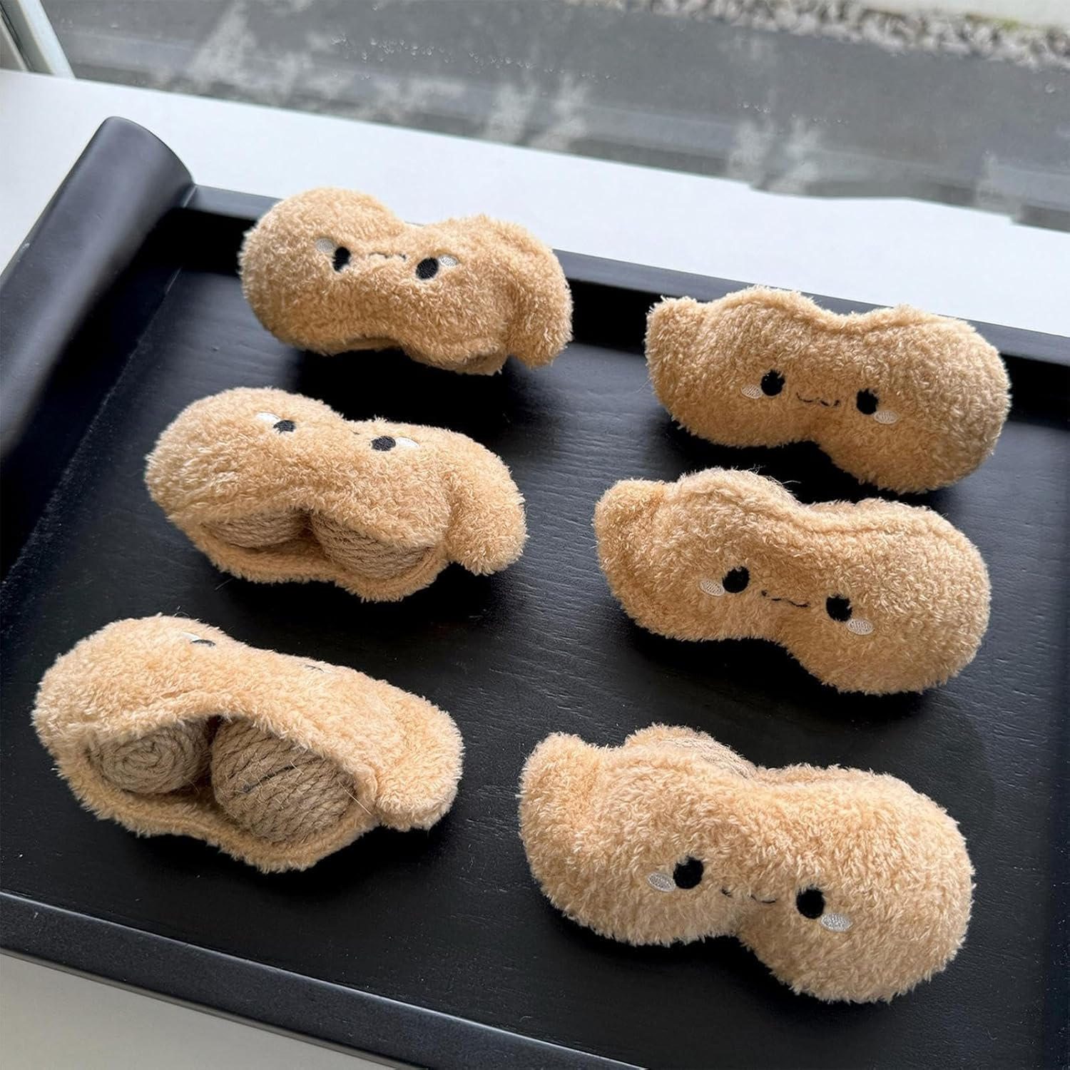 Cat Scratching Ball Toy | Sisal Cat Scratcher Ball | Cute Sound Toy Cat Interactive Sisal Ball Set Wear-Resistant, Bite-Resistant for Home Pet image number 6