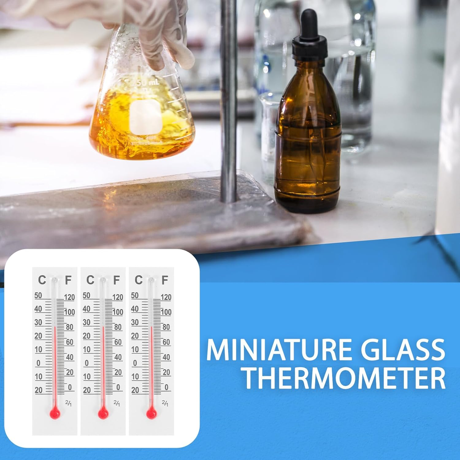 DECHOUS 30Pcs Miniature Glass Thermometer Model 6.0Cm X 1.5Cm Micro Analog Temperature Gauge for Dollhouse Accessories and Room Decoration, Small Portable Temperature Monitor for Home And image number 3