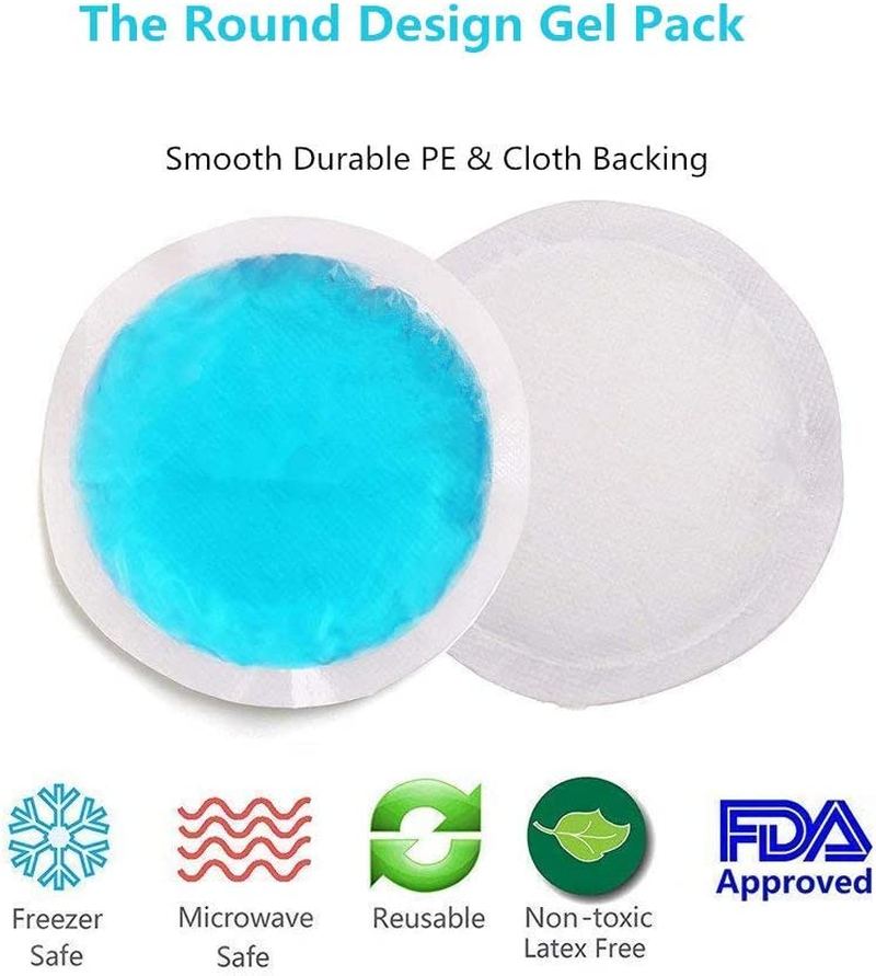 WORLD-BIO Kids Ice Pack for Boo Boos Injuries, Reusable Children'S Fun Cartoon Pack Pain Relieve for Teething, Headaches, Small round Cold Gel Pack Comfort for Breastfeeding, Post Surgery 10 Packs image number 2