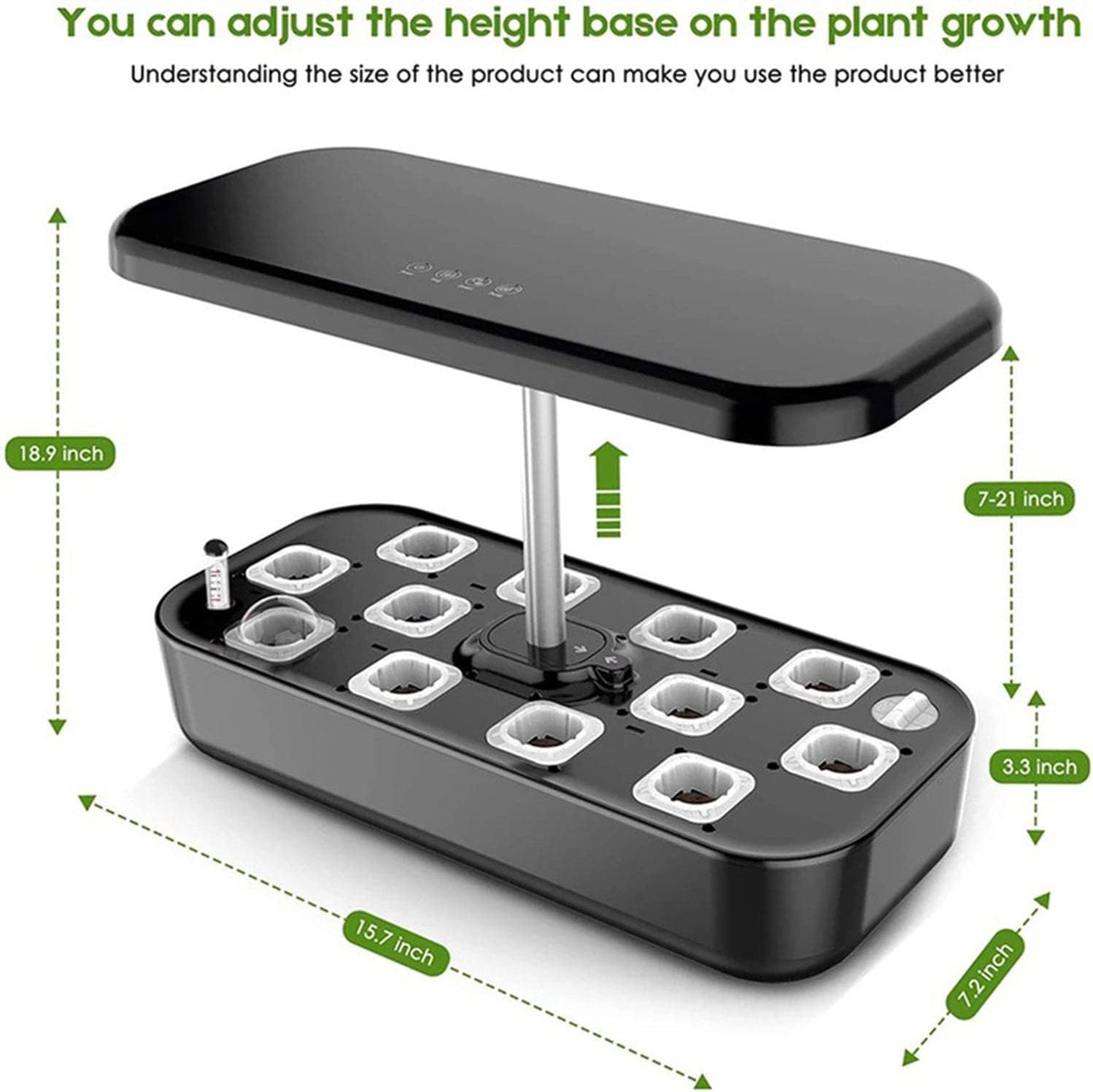 Indoor Herb Garden Hydroponics Growing System with Grow Lights,Indoor Gardening System for Home Kitchen, Hydroponics Supplies with Cycle Pump & Timing image number 5