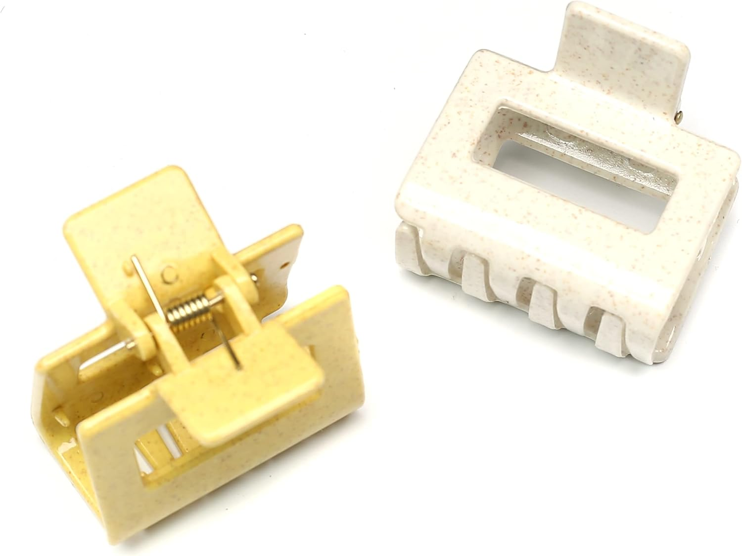 Qingoo White Small Square Hair Clip Beautiful Women'S Hair Clip Headdress Elegant Hair Accessory 1 Piece (5 Cm X 4.5 Cm, White)