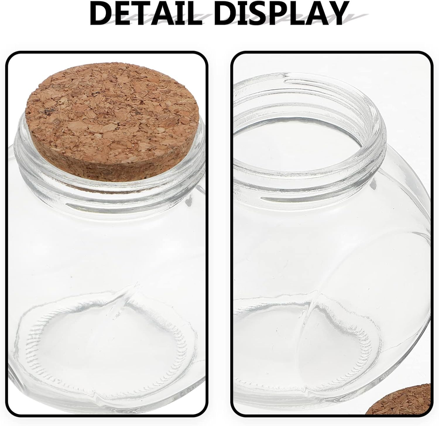 Wishing Glass Bottle Cork Diy Creative Glass Storage Jar for Home Decor and Lucky Charm Display