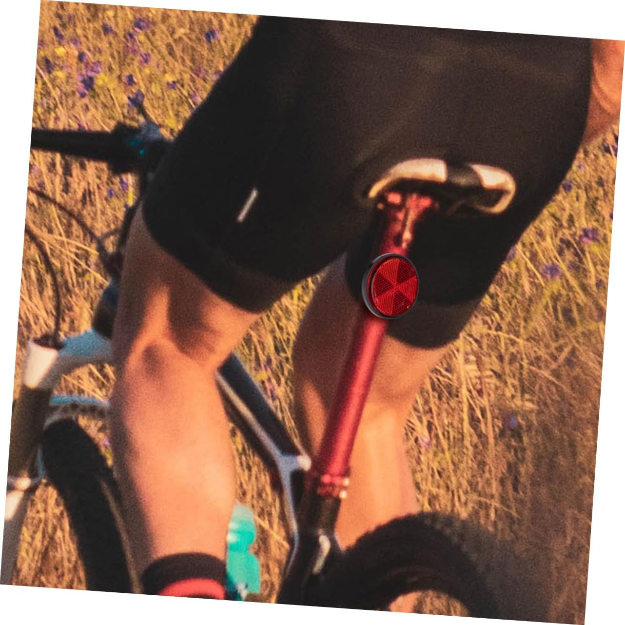 6Pcs round Plastic Bike Reflectors with Screw Design for Easy Installation Reflective Cycling Warning Fit for Mountain Bikes Motorcycles and More image number 3