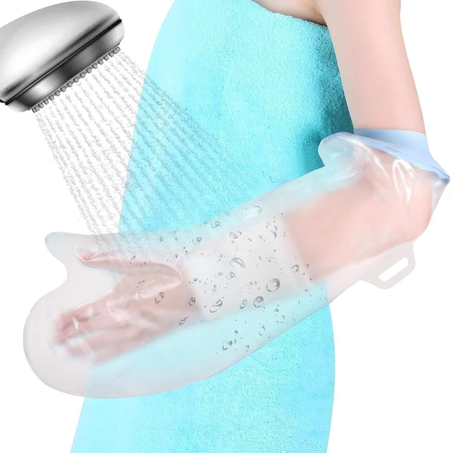 Waterproof Arm Cast Cover for Shower, Soft Comfortable Cast Shower Cover Cast Covers for Shower Leg after Surgery Cast Bag for Shower Reusable Adult Cast Protector image number 6