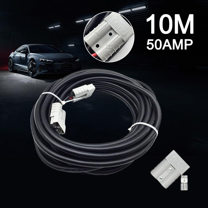 Leona Co 10M 50Amp Anderson Power Pole Extension Cord Connector Compatible with Solar Generator Portable Twincore Automotive Cable image number 4