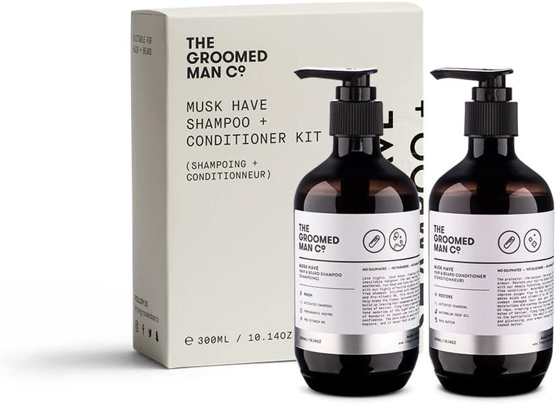 The Groomed Man Co Musk Have Shampoo and Conditioner, 2 X 300 Ml