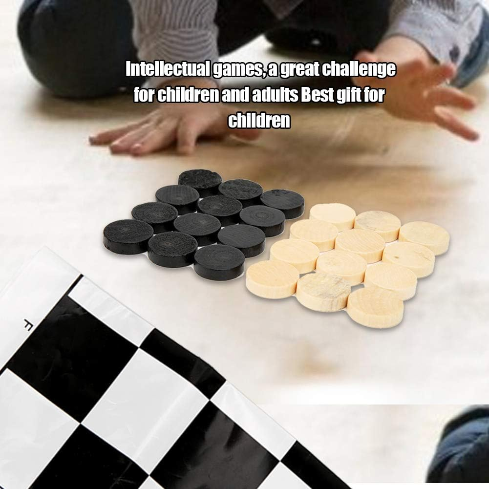 Checkers Pieces, Draughts Checkers Set, Practical Educational Kids and Adults for All Ages image number 3