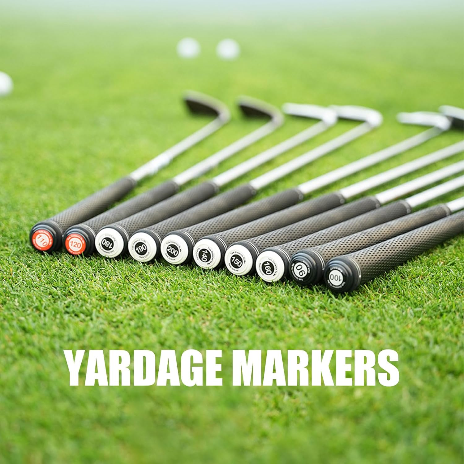 Club Distance Markers Ball Position Markers Club Yardage Sign ABS Durable Golf Accessories for Outdoor Sports Training 20Pcs - Orange image number 6