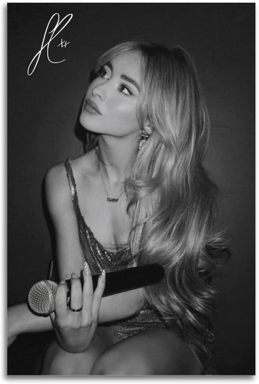 Wall Art Sabrina Carpenter Canvas Poster Poster Canvas Painting Wall Art Picture Home Decor Print for Bedroom Living Room Dorm Study Bar Office 12X18Inch(30X45Cm)