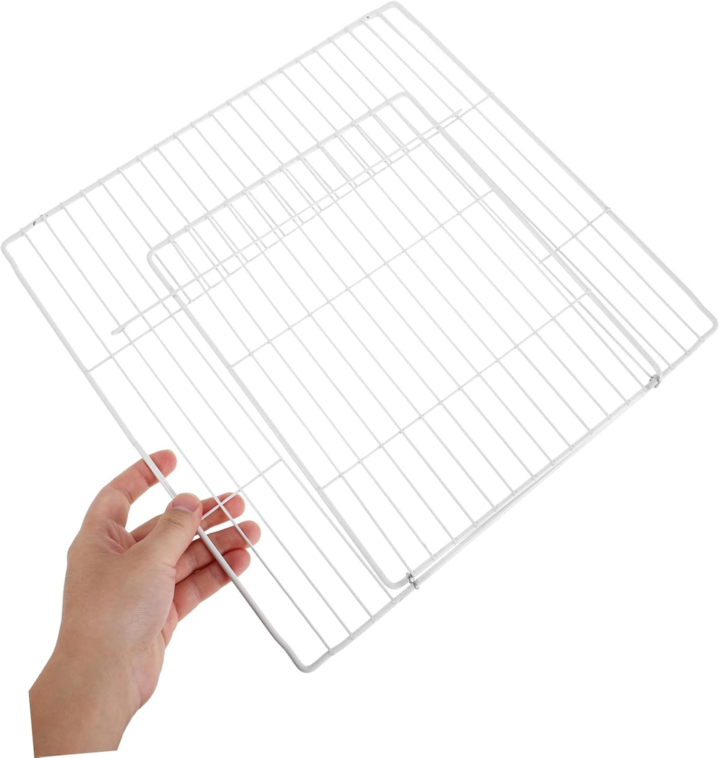 Yardwe Dense Mesh Cat Cage Replacement Door Panel Inwardfolding Iron Metal Screen for Indoor Pet Playpens Crates Enclosures Villa Accessory