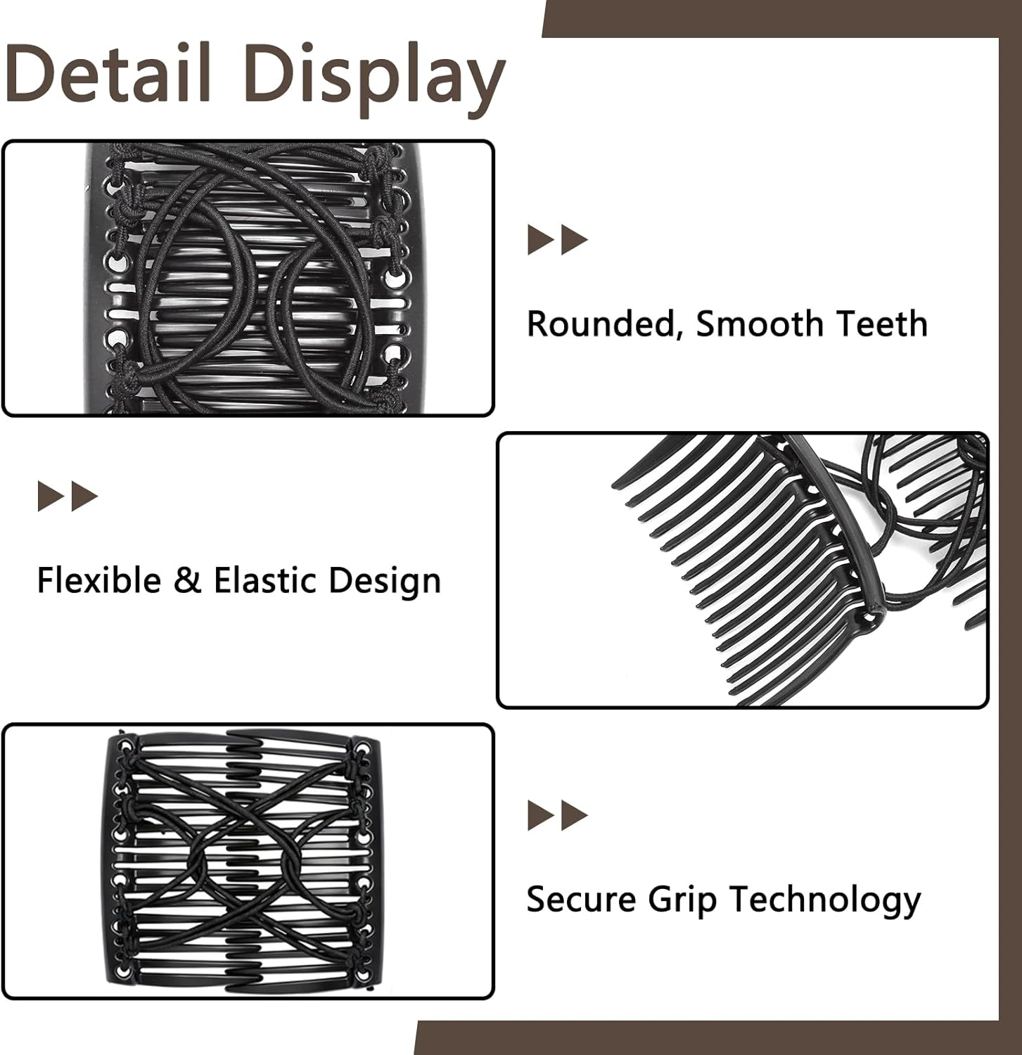 Pack of 4 Magic Hair Combs image number 3