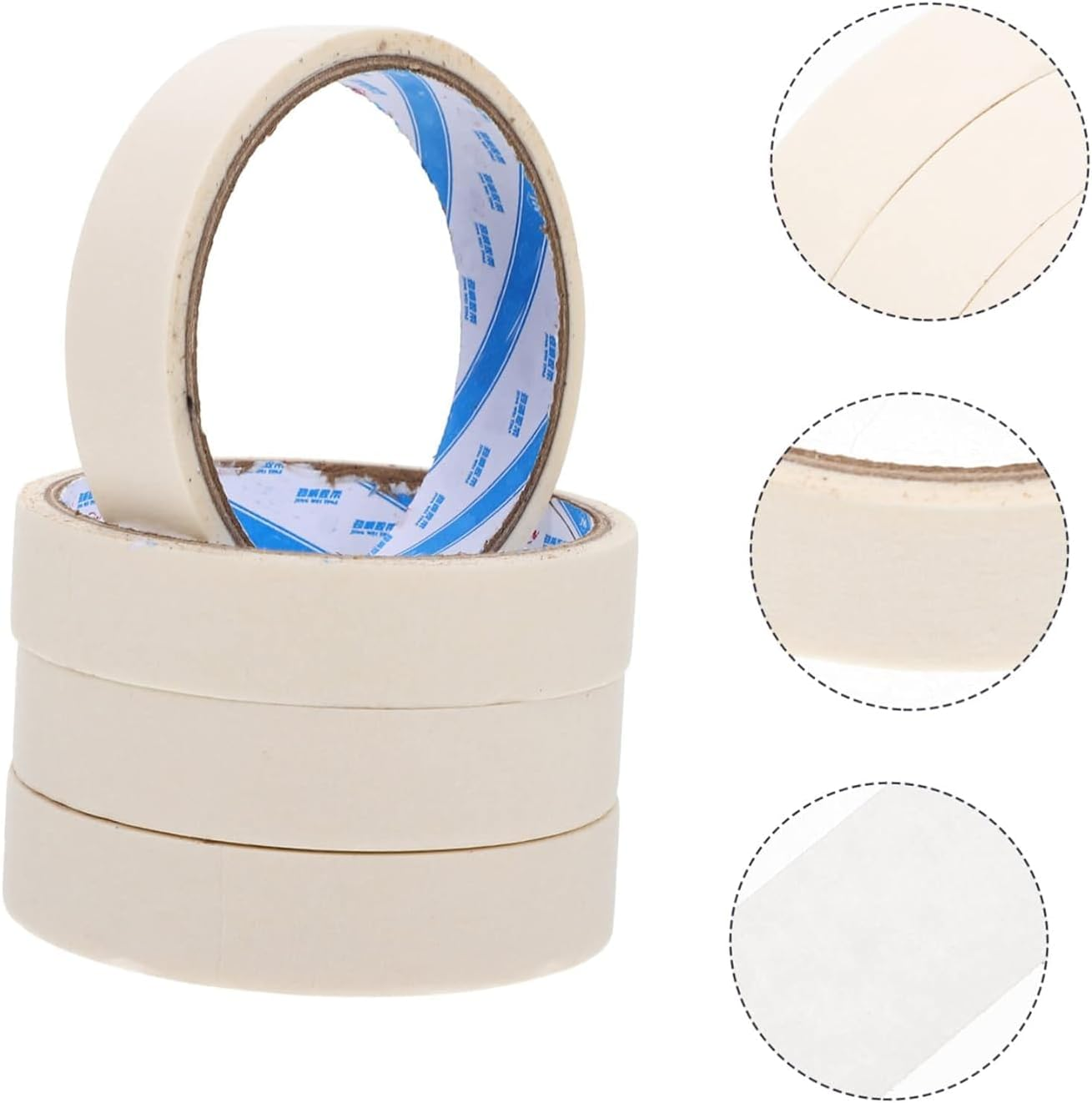 10Pcs Art Tape Paper Tape Adhesive White Painters Tape Beige Spray Paint White Car Paint Car Trim Adhesive Drawing Tapes Car Spraying Paint Tapes Self-Adhesive Tapes Student Japan image number 5