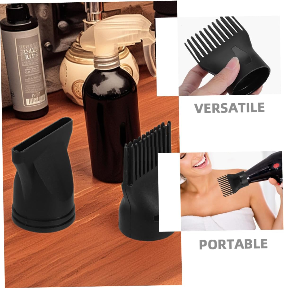 BESTYASH 6Pcs Plastic Hair Dryer Nozzle Attachments for Precision Styling Efficient Blow Drying Travel Friendly Design Even Heat for Home and Salon Use image number 5