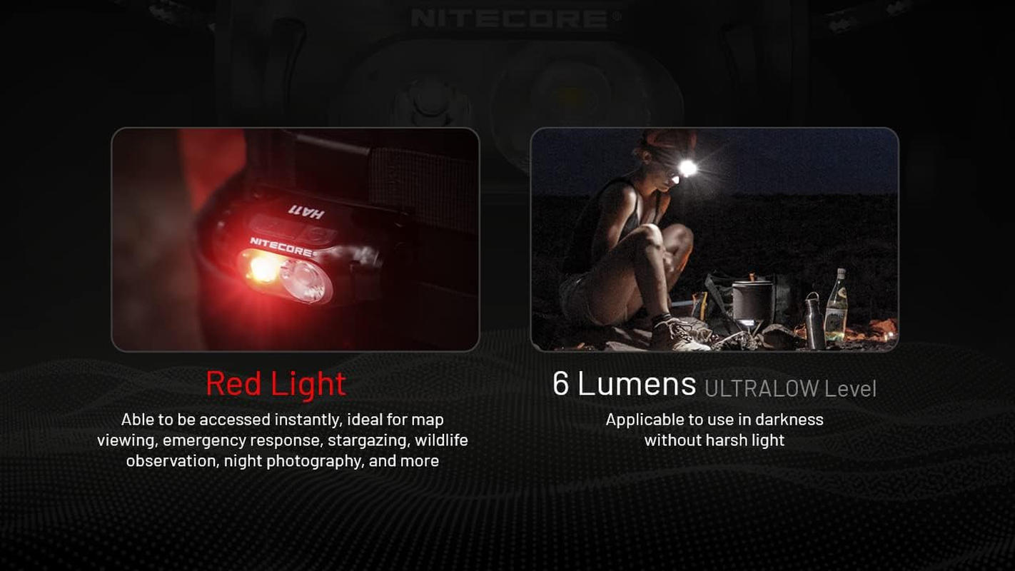 Nitecore 240 Lumen Ultra Light Weight White and Red Led Dual Beam Headlamp image number 5