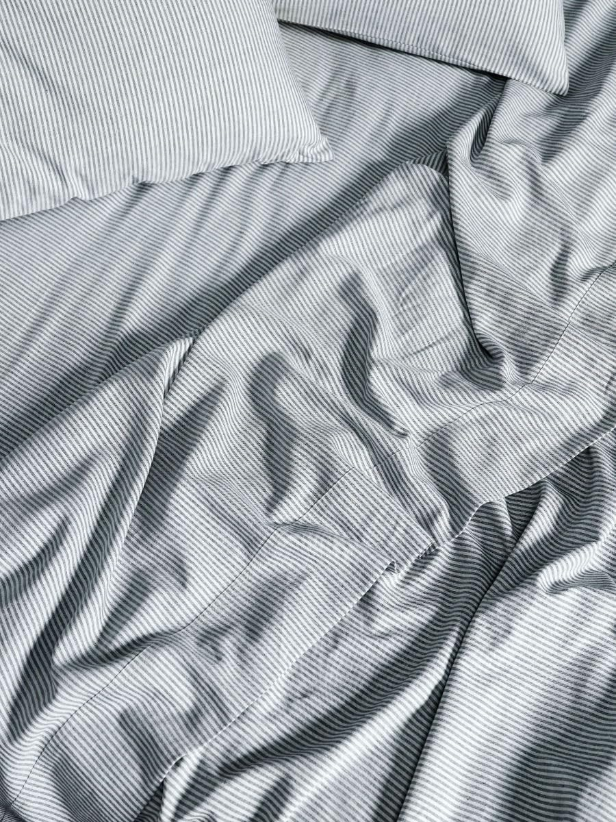 Line House Rejeaneration Adrie Bed Sheet Set, Charcoal, King Bed image number 3