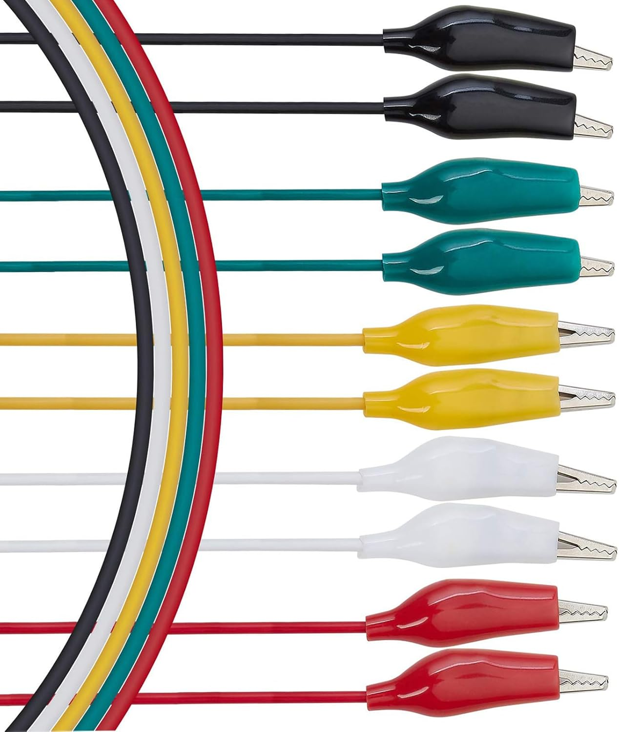 30Pcs Alligator Clips Electrical, 5-Color Test Leads with Alligator Clips Jumper Wires Kit with Testing Probes for Electrical Testing, Circuit Connection image number 2