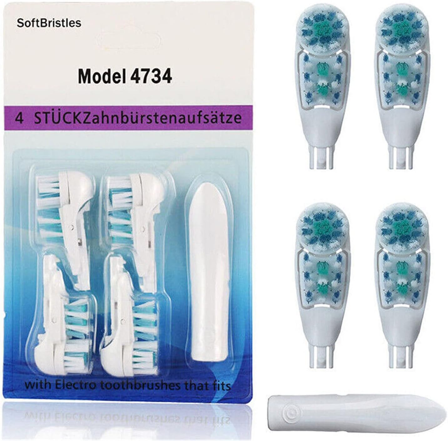 4/8/16 Pcs Electric Toothbrush Ora B Replacement Heads Sensitive Dual Clean Rotating Sets Fit for Braun Oral B Cross Action Power 4732 3733 4734 (8) image number 2