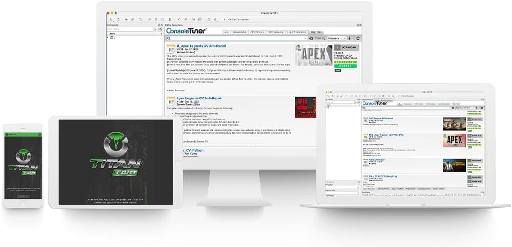 Hipshotdot Titan Two Device. Advanced Crossover Gaming Adapter and Converter for PS5 5 PS4 PS3 Xbox One 360 Nintendo Switch. Controller Emulator, Programmable Scripts, Macros, Mods, Remapping, Keyboard, Mouse., 2508:0032-02 image number 4