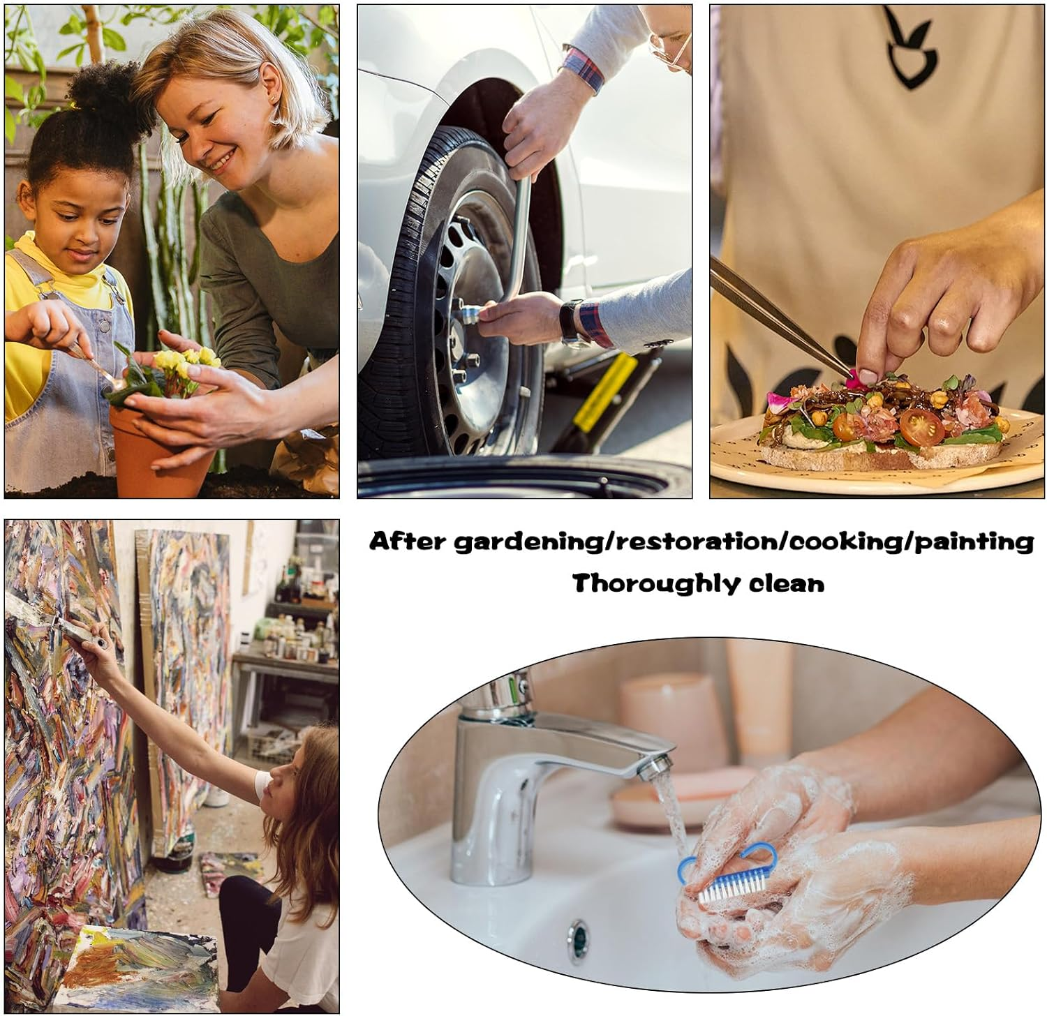 10 Pieces Nail Brush, Mini Plastic Handle, Nail Cleaning Brush, Hand Scrub Brush, Fingernail Brushes, Kids Nail Scrub Brushes for Cleaning Nails, Manicure, Pedicure Treatment image number 5