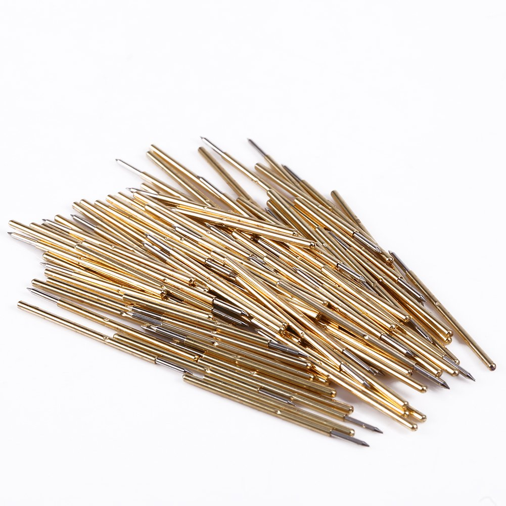 100X P50-J1/P50-B1/P75-B1/P75-E2/P100-E2 Spring Test Probe round Pogo Pin Tools for Testing PCB Gold Fingers and Pads image number 6