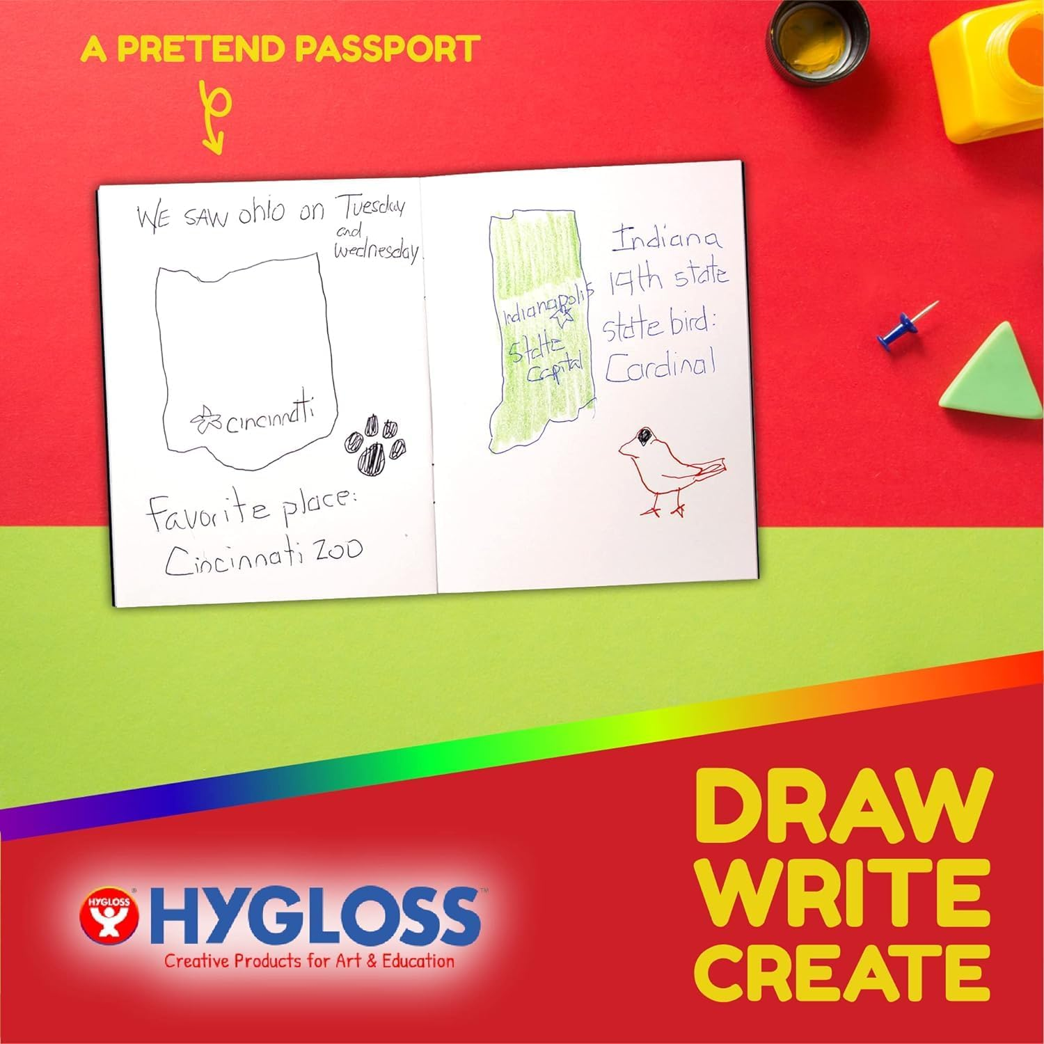 Hygloss 10 Blank Passport Books - 4.25 X 5.5-Inch - Fake Blue Passports - Travel Journal - Fun Pretend Activity for Kids - Classroom and Party Favors - Imaginary Travel - 24 Blank Pages - 10 Books