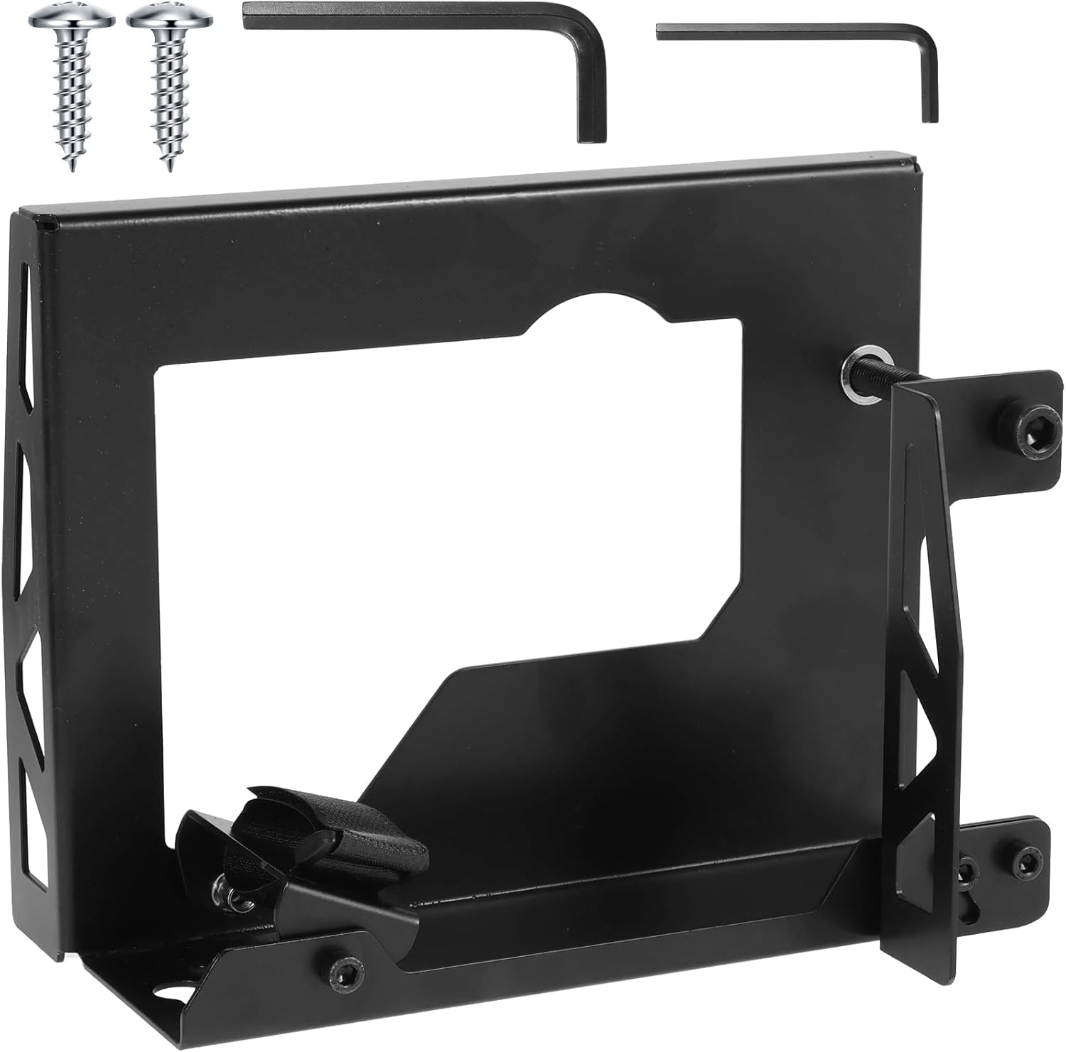 Abizarch Electric Planer Flip Support Steel Electric Planer Mount Bracket with 2 Adjustable Wrench and 2 Fixing Screws Sturdy Electric Planer Stand Portable for Most Electric Planer image number 4