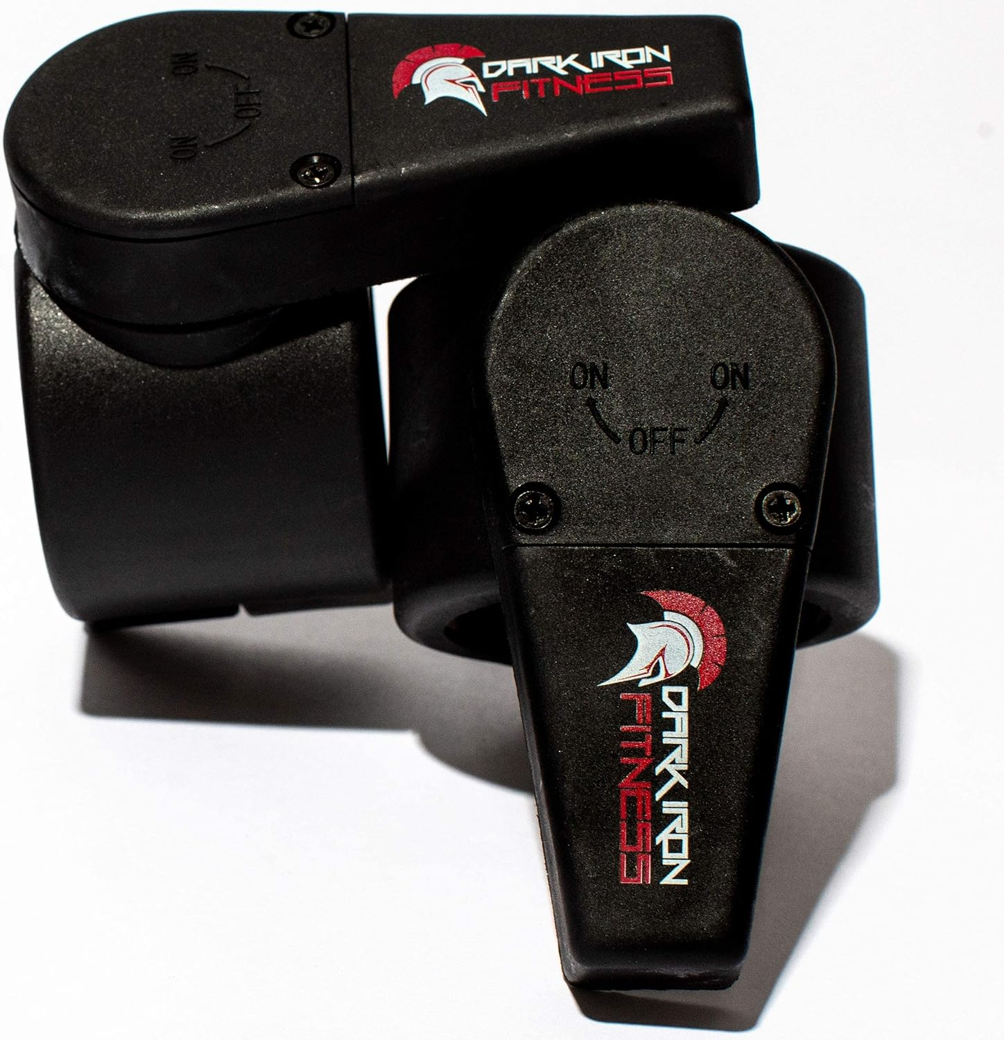 Barbell Collar Clamps - Adjustable Clips for 1 Inch and 2 Inch Standard Olympic 45 Pound Bar - 1 Pair of Small Muscle Clamp Fitness Style Plastic Lockjaw Collars with Quick Spring Lock image number 1